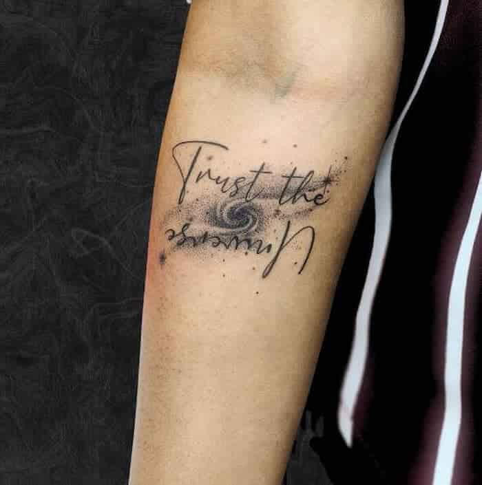 Custom calligraphy tattoo by Kranti tattoo artist